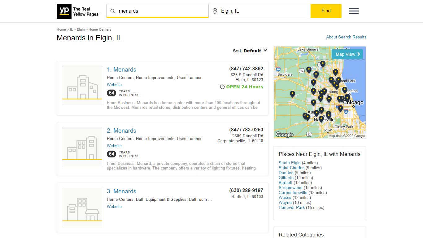 Menards Locations & Hours Near Elgin, IL - YP.com - Yellow Pages